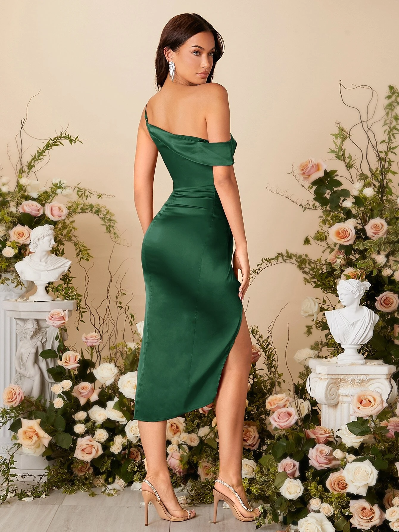 1 PC Asymmetrical Neck Twist Dress