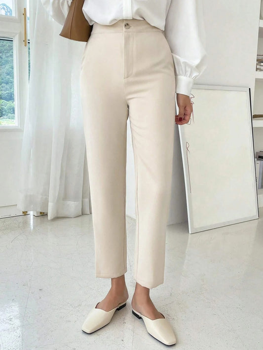 High Waist Straight Leg Pants