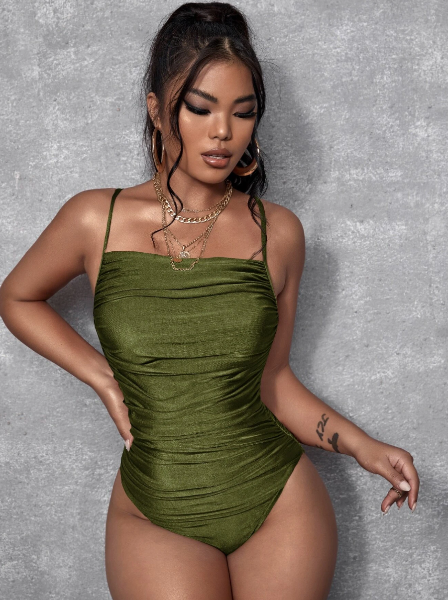 Lace Up Backless Cami Bodysuit