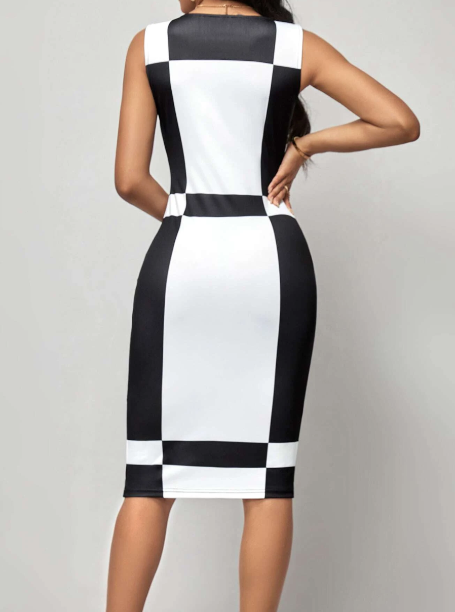 Two Tone Bodycon Dress