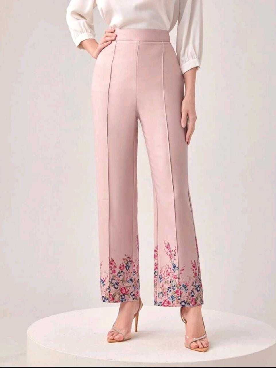 Seam Front Flare Leg Pants