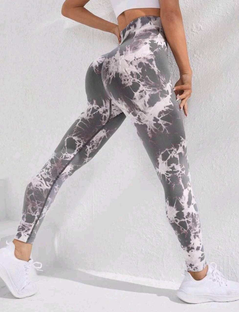 Tie Dye Wideband Waist Sports Leggings