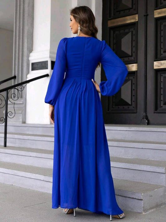 Lantern Sleeve Maxi Dress