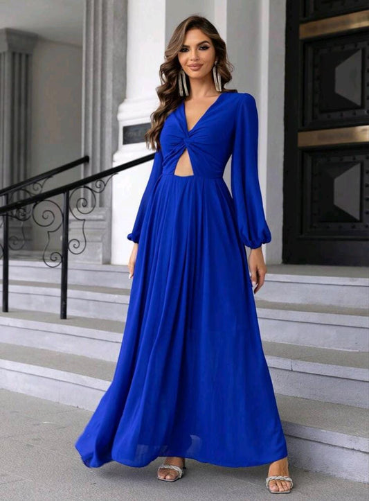 Lantern Sleeve Maxi Dress