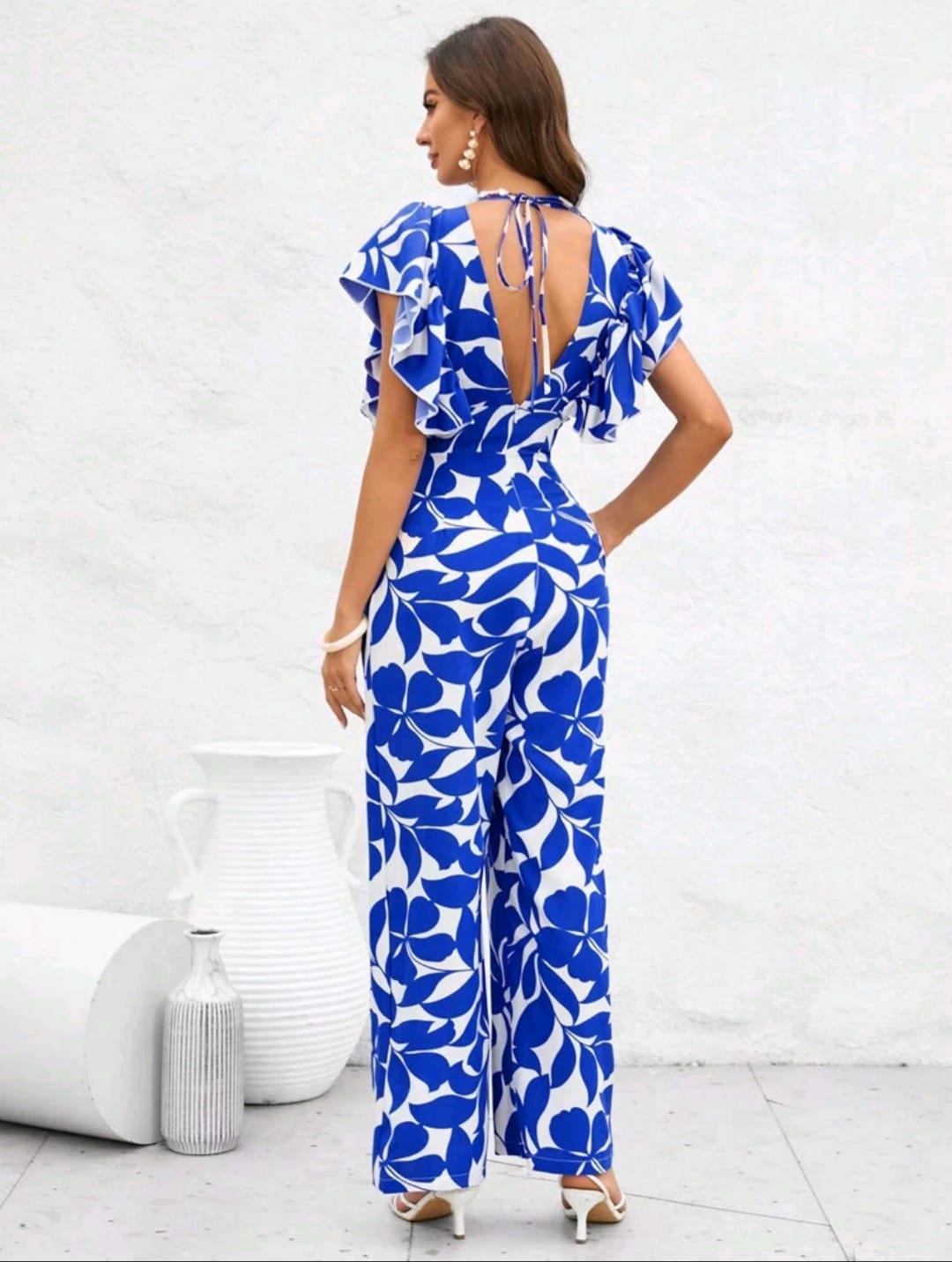 Butterfly Sleeve Wide Leg Jumpsuit