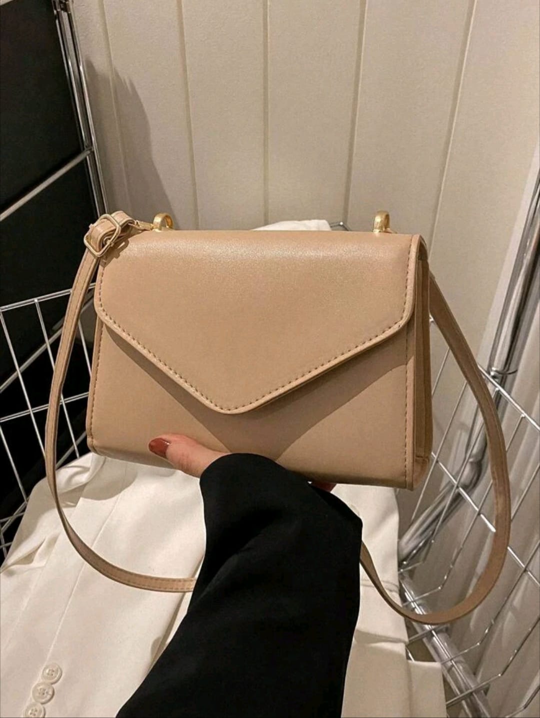 Mini Square Bag Solid Color Flap Elegant Style