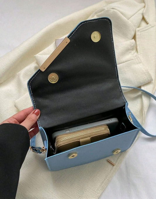 Mini Quilted Metal Decor Flap Square Bag