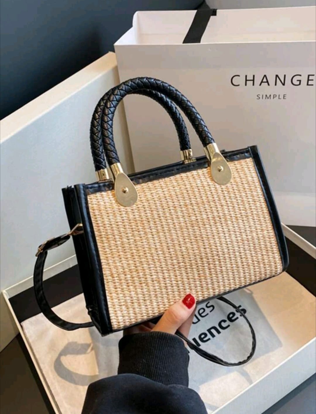 Mini Straw Bag Braided