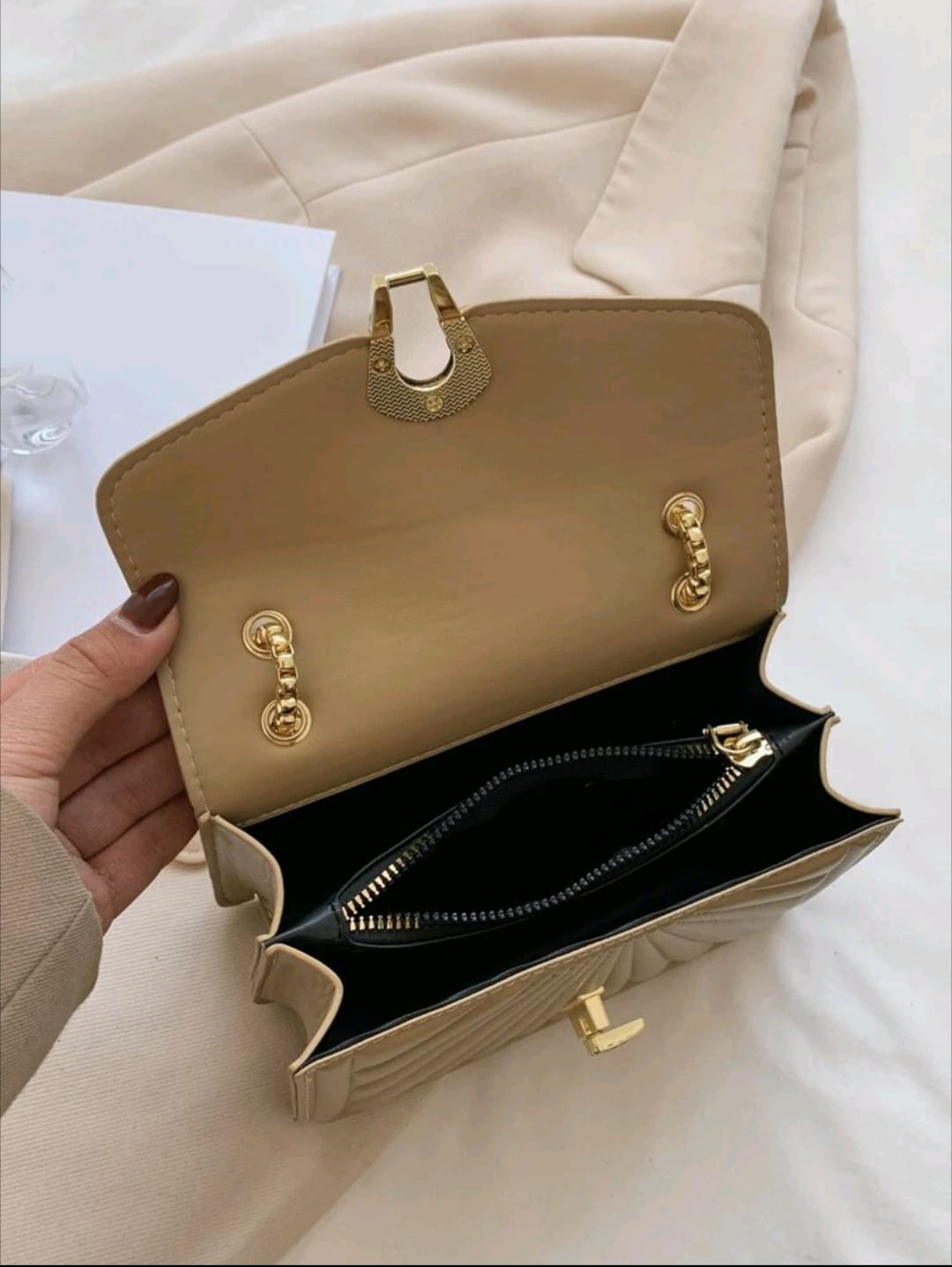 Mini Quilted Flap Chain Square Bag
