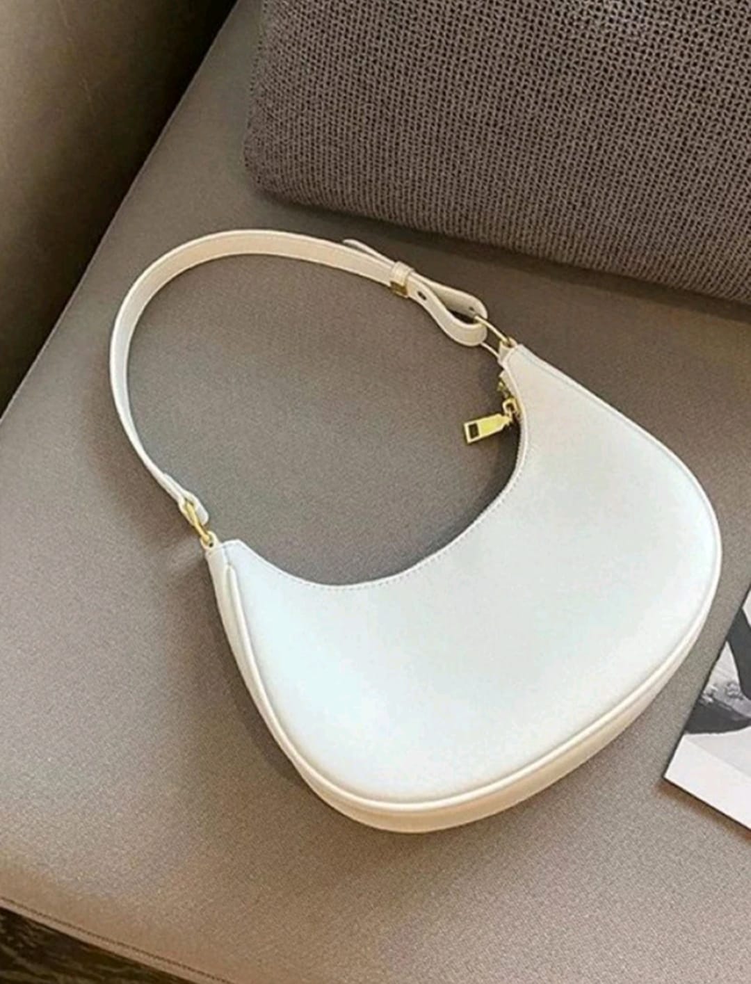 Minimalist Hobo Bag Zipper Shoulder Bag