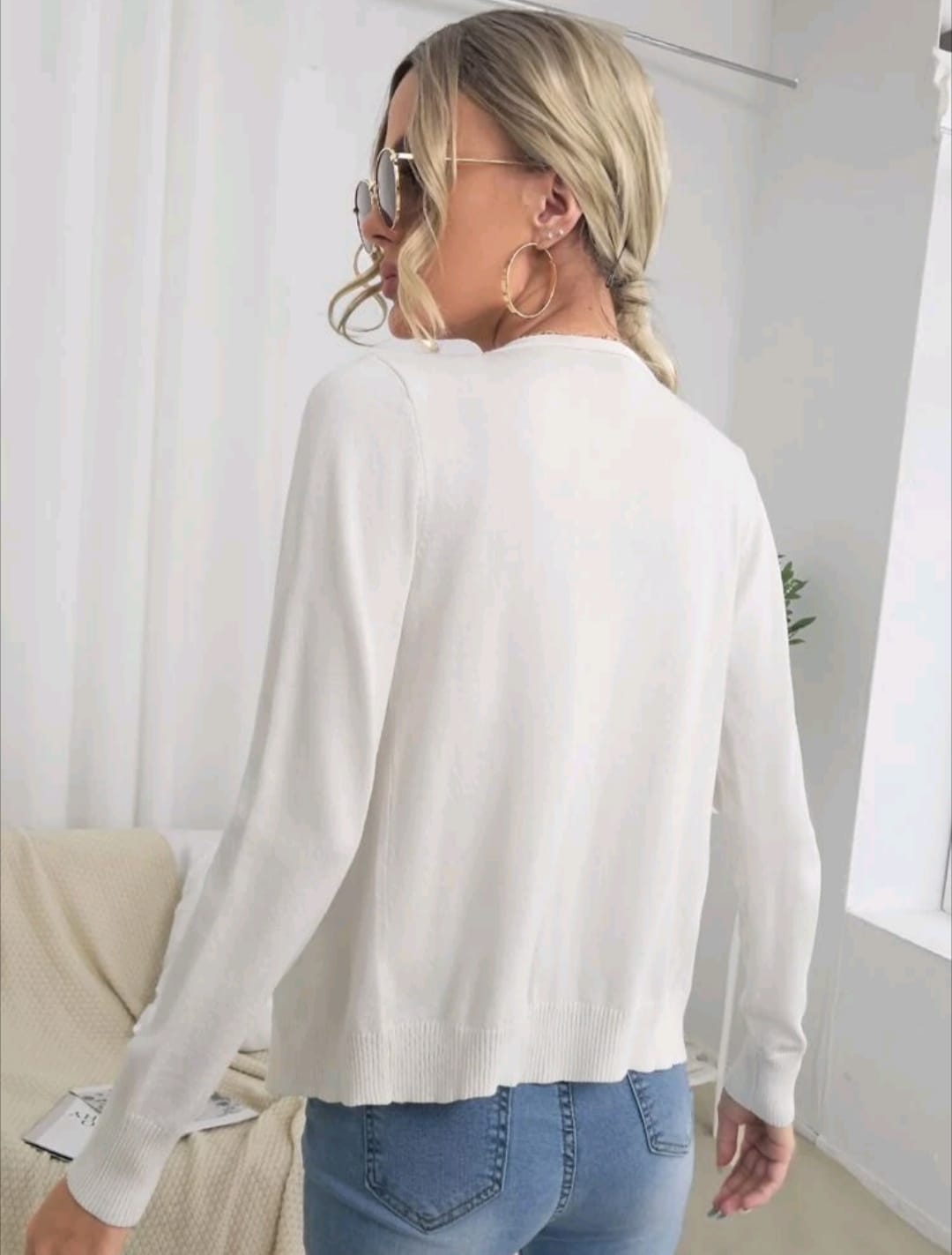 Solid Button Front Cardigan