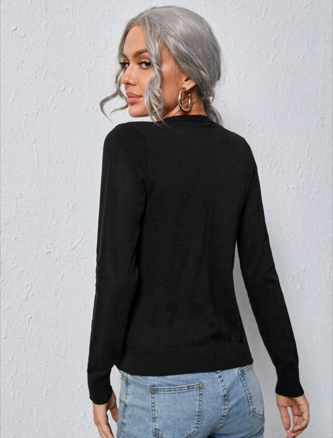 Solid Button Up Cardigan