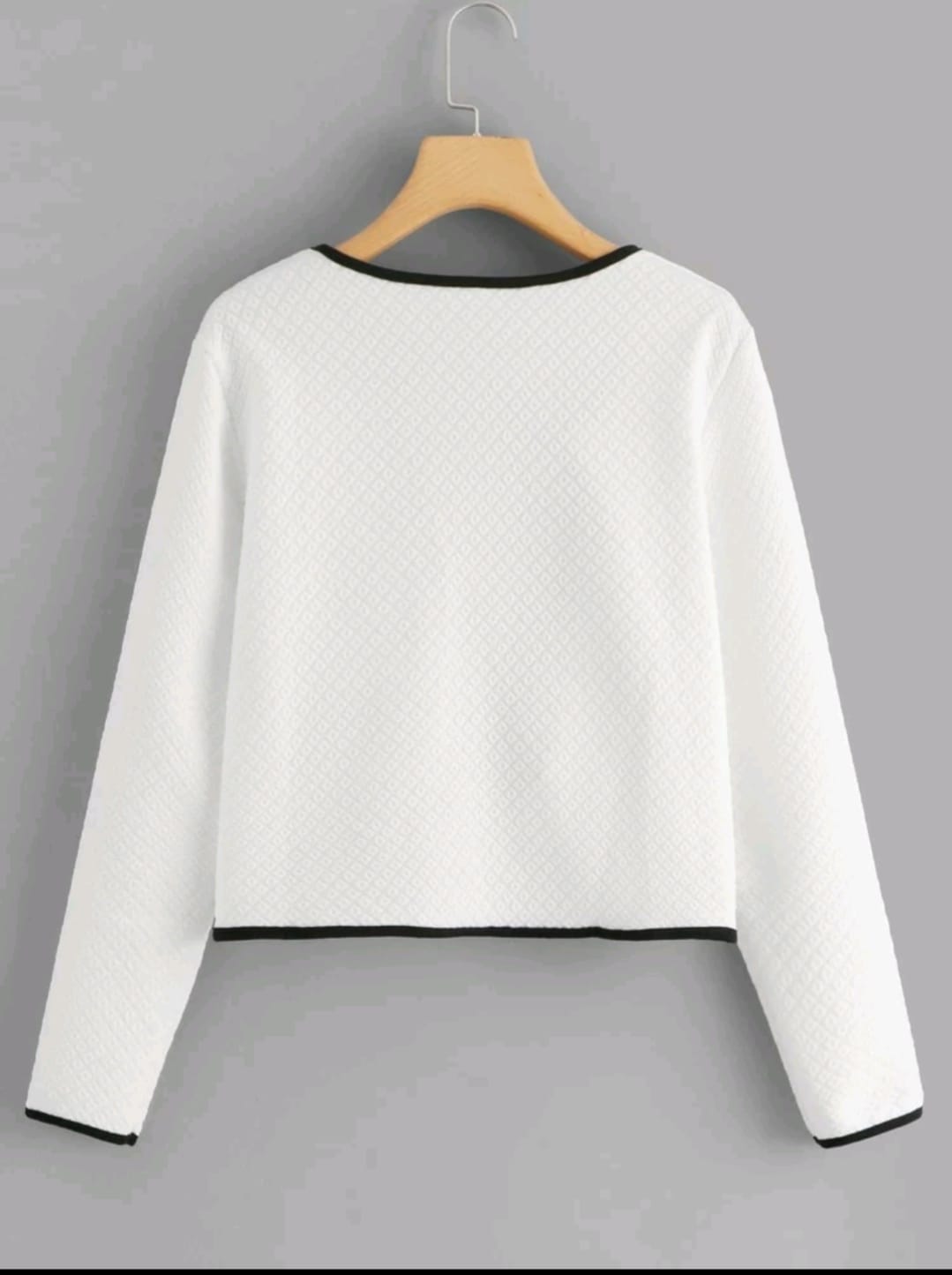 Contrast Trim Zipper Detail Coat