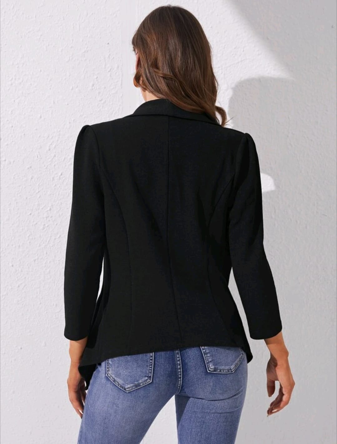 Tall Shawl Collar Open Front Blazer
