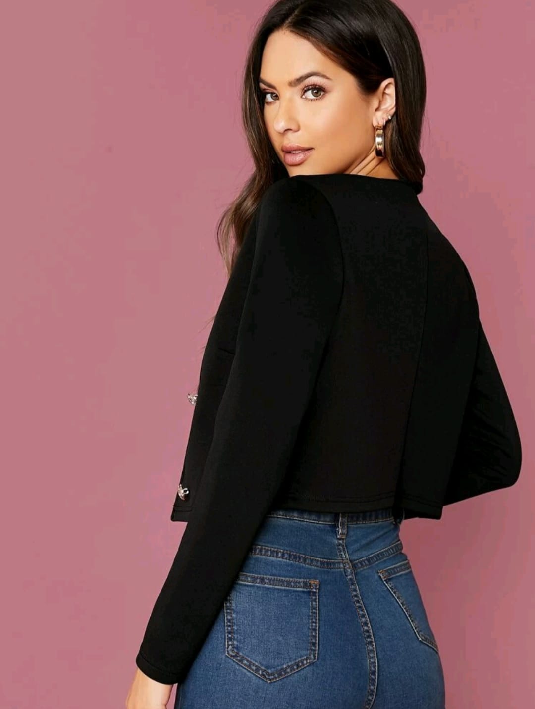 Double Breasted Crop Jacket