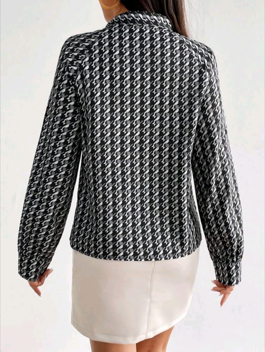 Tie Neck Raglan Sleeve Blouse