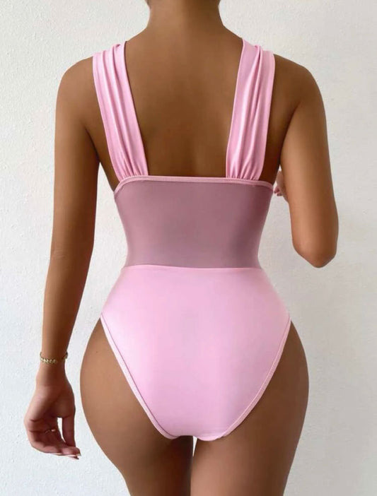 Unity Cross Wrap Mesh Panel Bodysuit