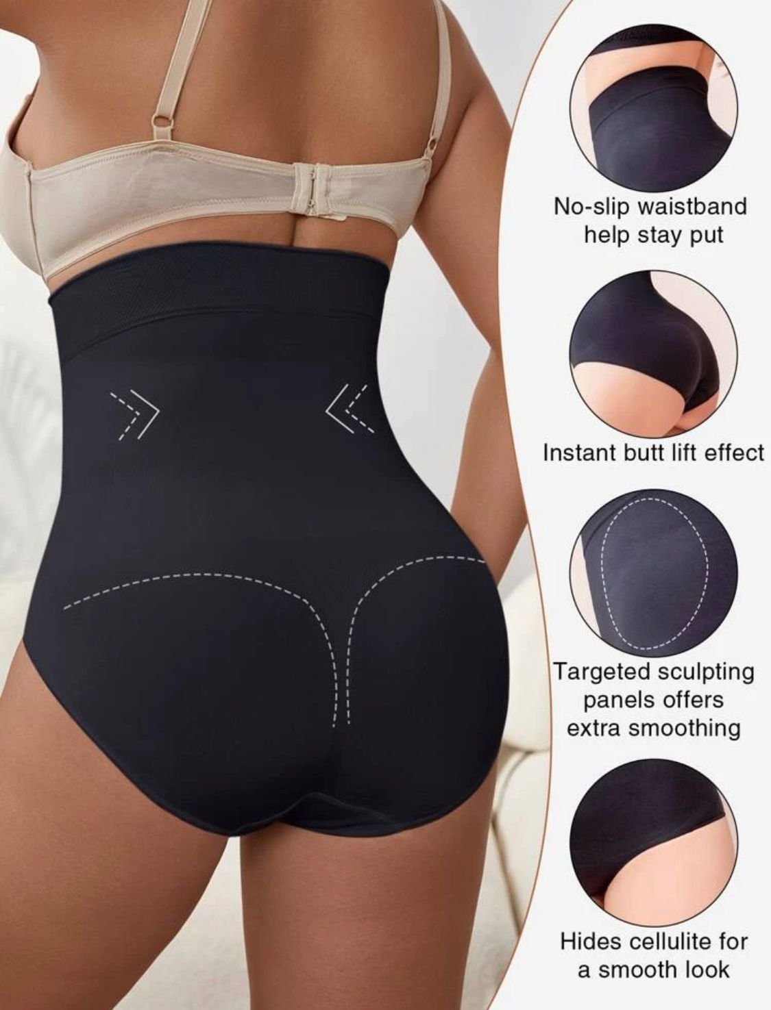 High Waisted Tummy Control Shapewear Panties