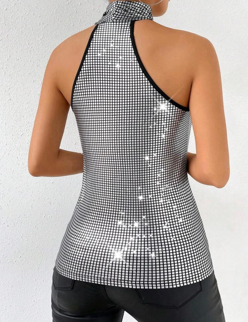 Sequin Halter Top