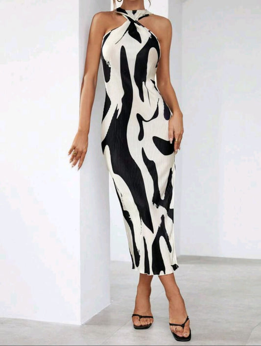 Graphic Print Bodycon Dress