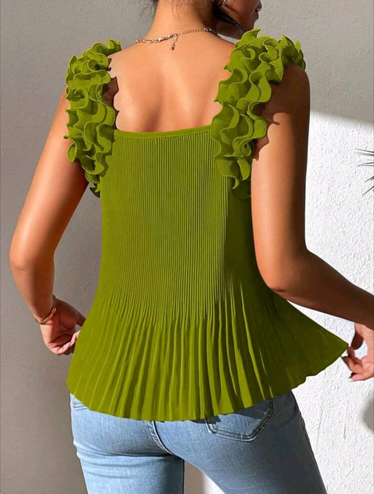 Pleated Hem Cami Top