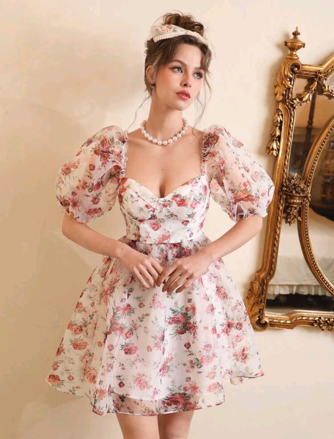 Puff Sleeve Organza Dress