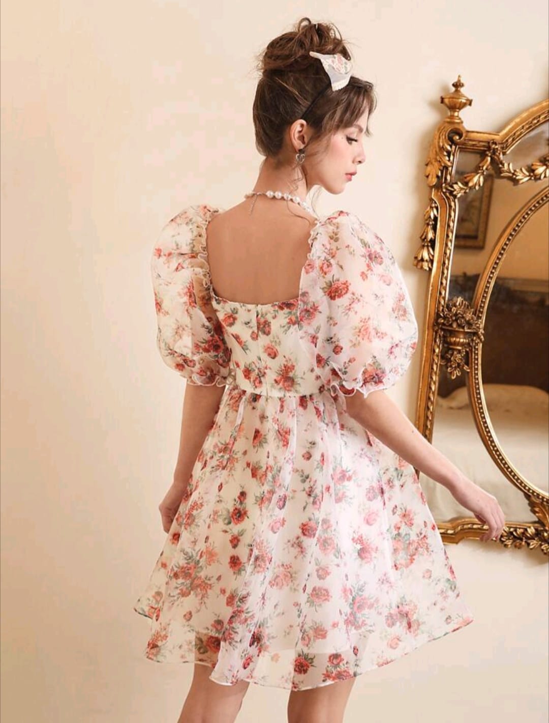 Puff Sleeve Organza Dress