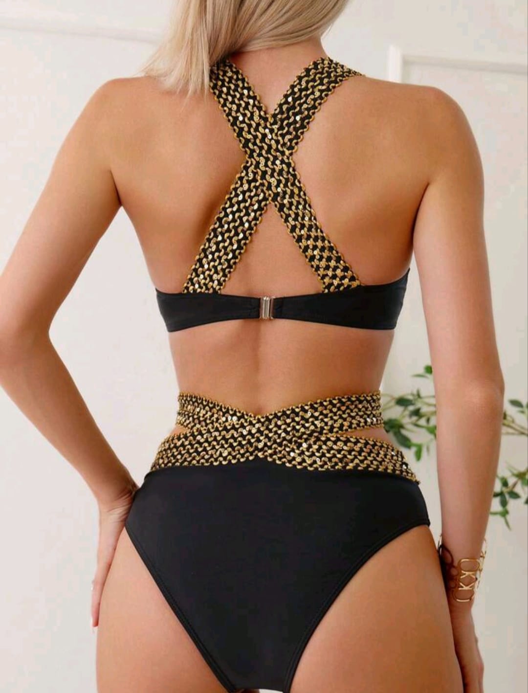 Crisscross Push Up Bikini Swimsuit