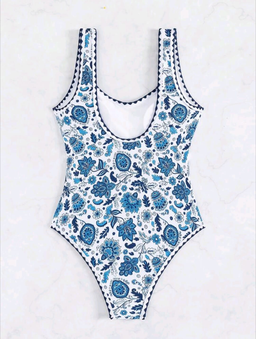 Floral Print One Piece Swimsuit