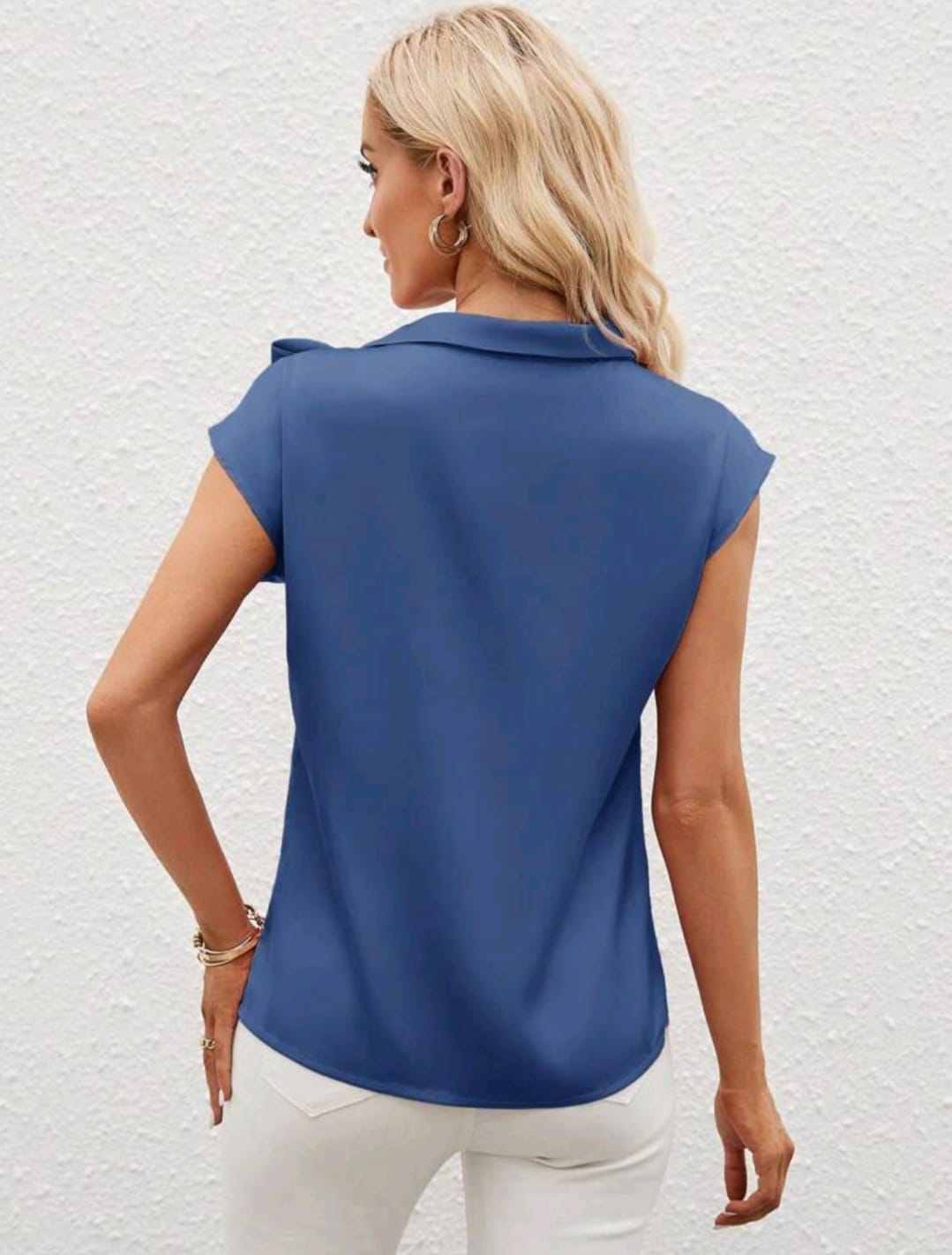 Batwing Sleeve Satin Blouse