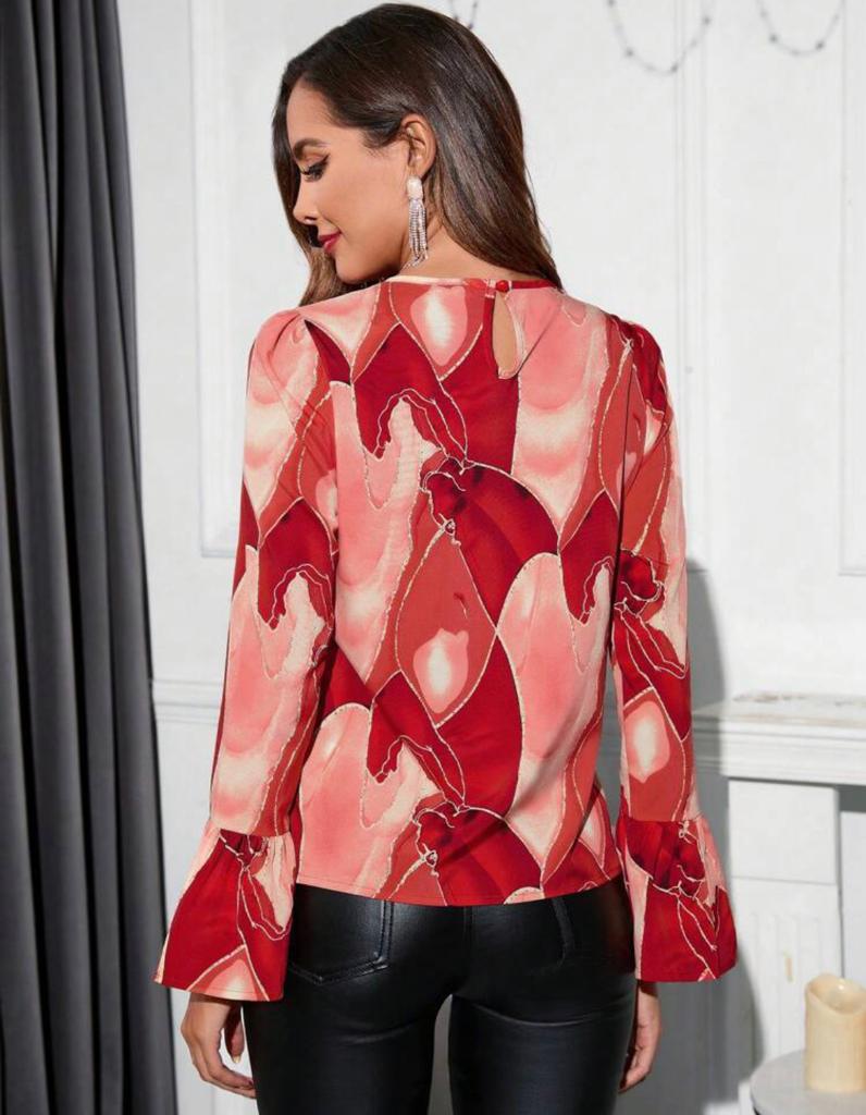 Flounce Sleeve Blouse