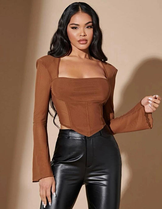 Bell Sleeve Hanky Hem Tee