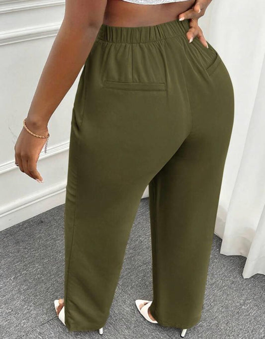 Slant Pocket Straight Leg Pants