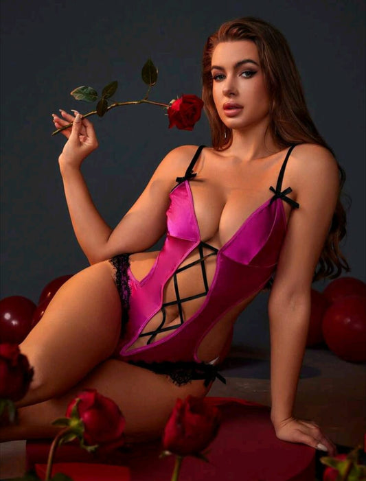 Lace Bondage Strap Bodysuit Sexy Lingerie
