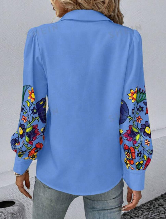 Floral Printed Long Sleeve Shirt