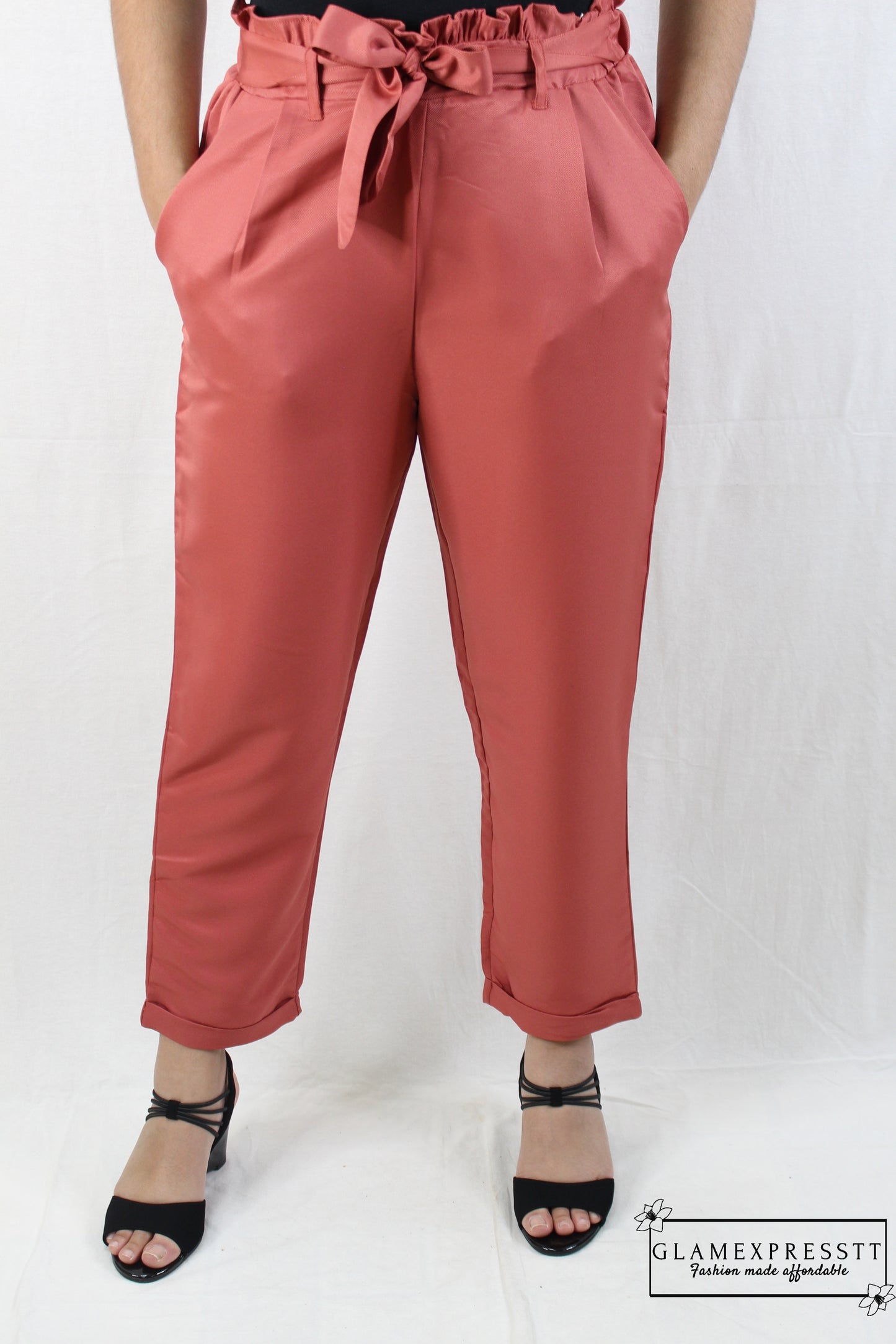 Pink Satin Trousers
