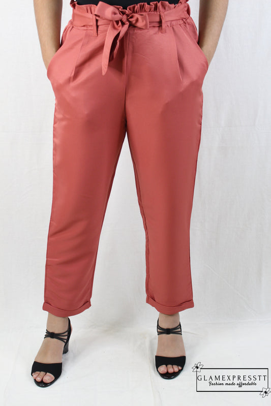 Pink Satin Trousers