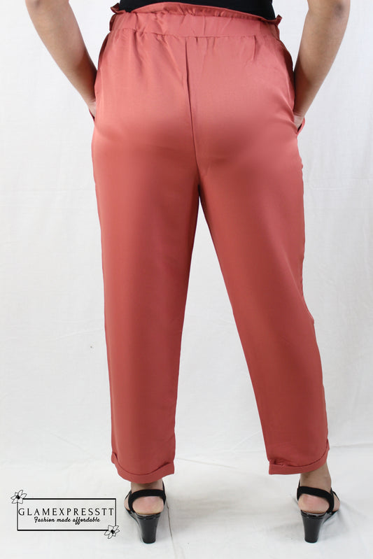 Pink Satin Trousers