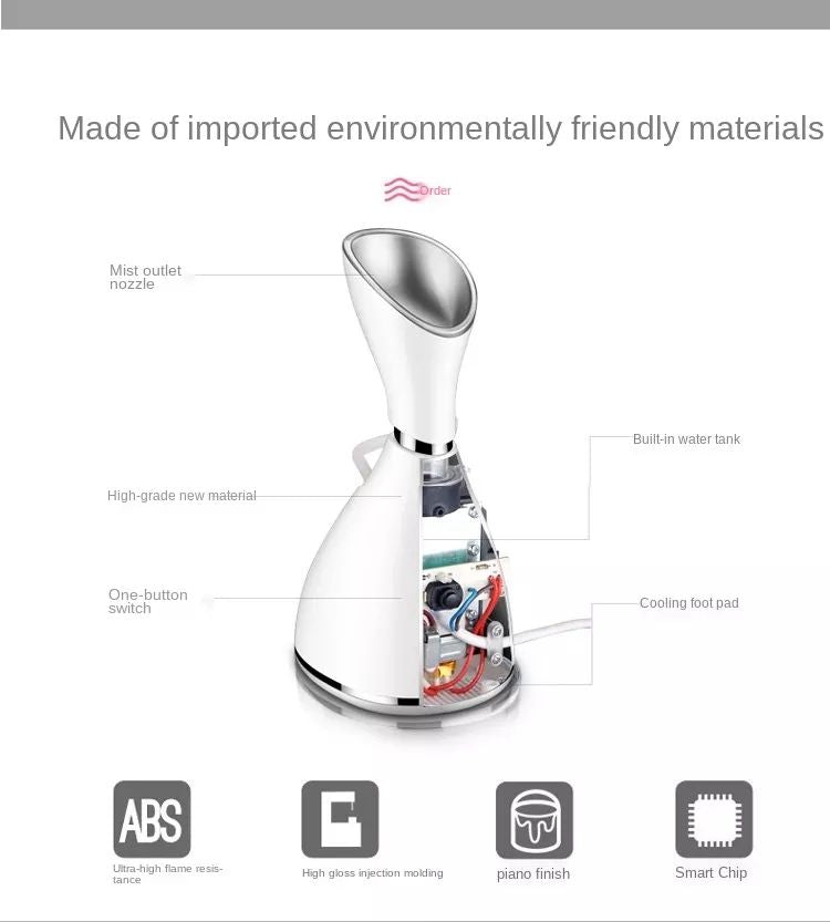 Nano Facial Steamer with Blackhead Removal Kit
