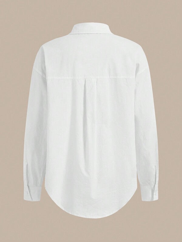 Women's White Long Sleeve Shirt