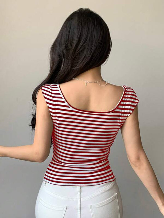 Bow-Tie Fitted Short Sleeve T-Shirt