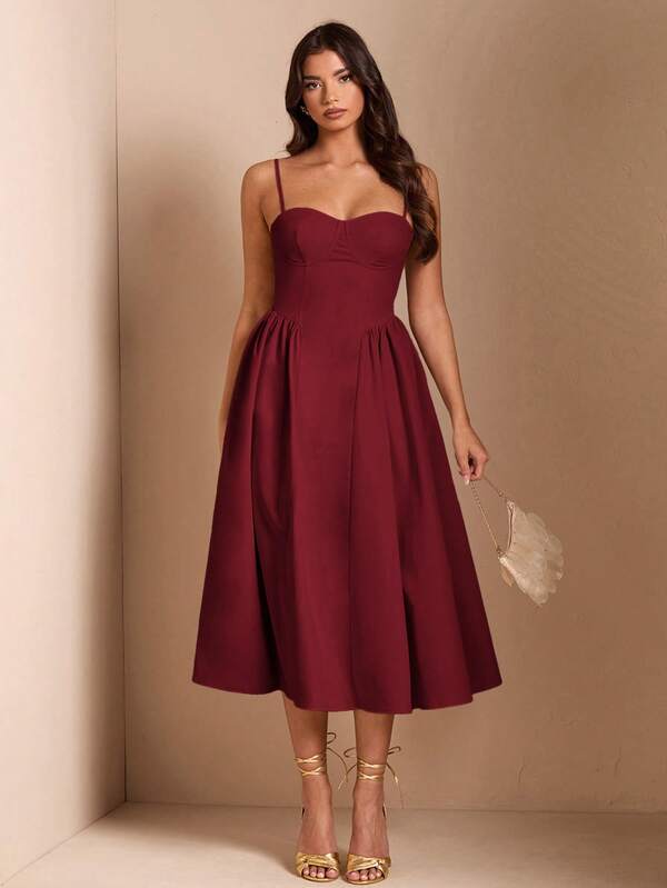 Long Flowy Spaghetti Strap Dress