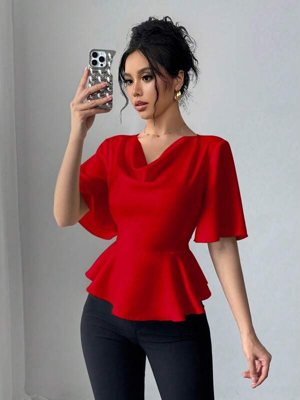 Satin Collared Blouse