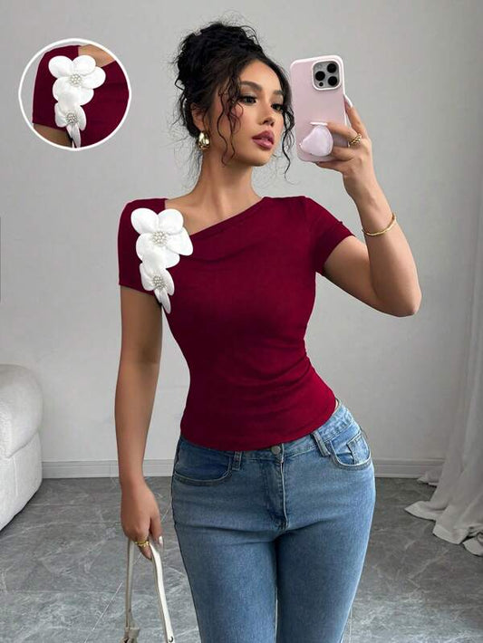 Floral Casual Short Sleeve T-Shirt