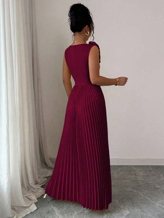 Floral Patchwork Elegant A-Line Dress