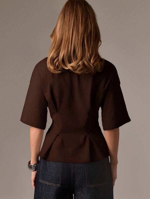 Bell Sleeve Peplum Top