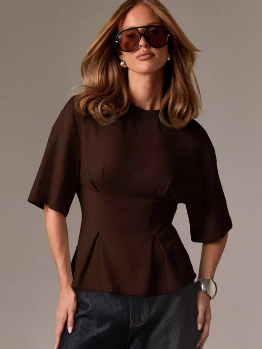 Bell Sleeve Peplum Top