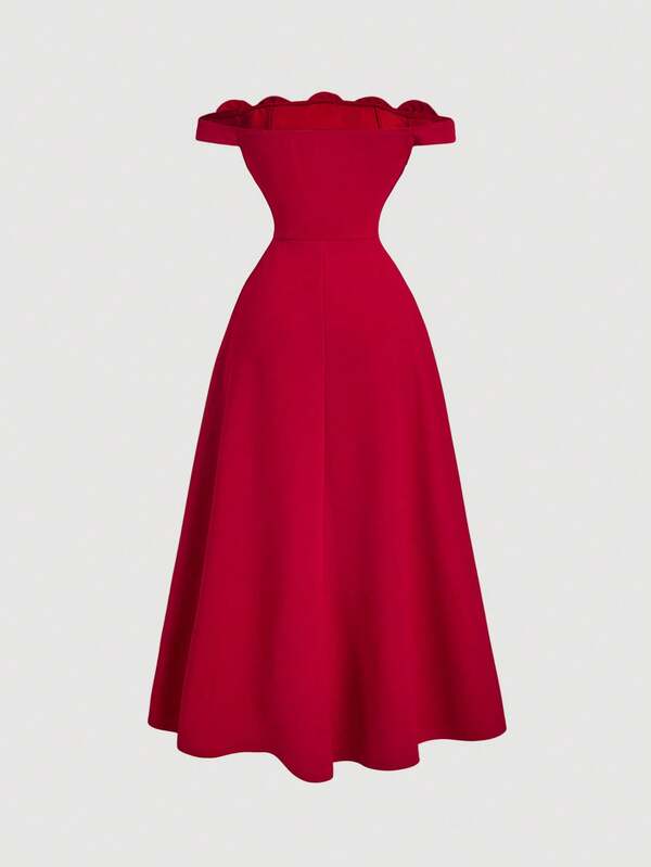 3D Floral Decor Dress