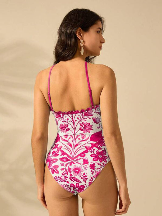 Tropical Halter Swimsuit
