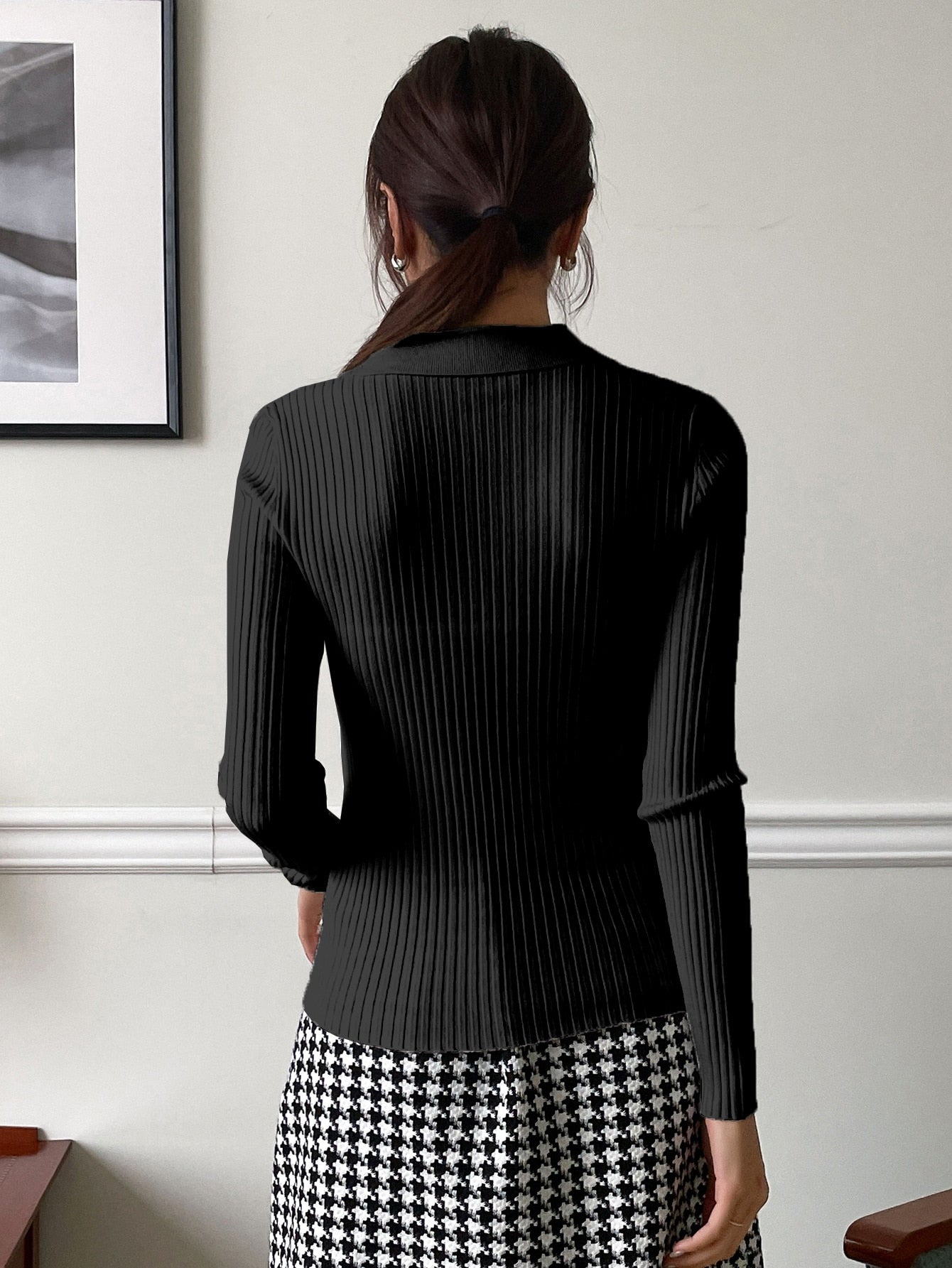 Turtleneck Long Sleeve Knitted Sweater